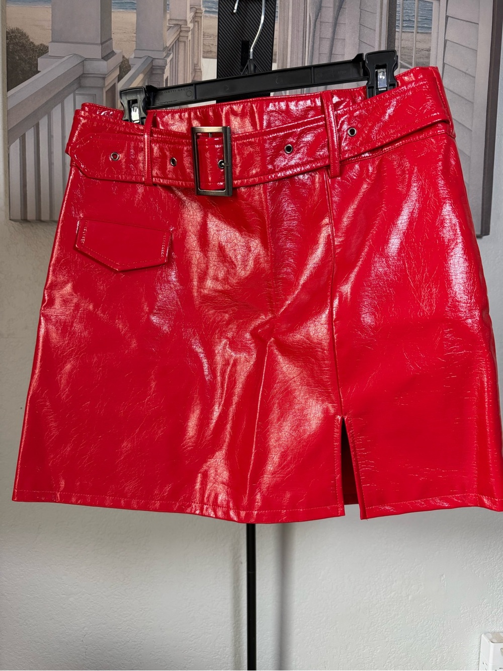 Bar III Pleather Mini Skirt